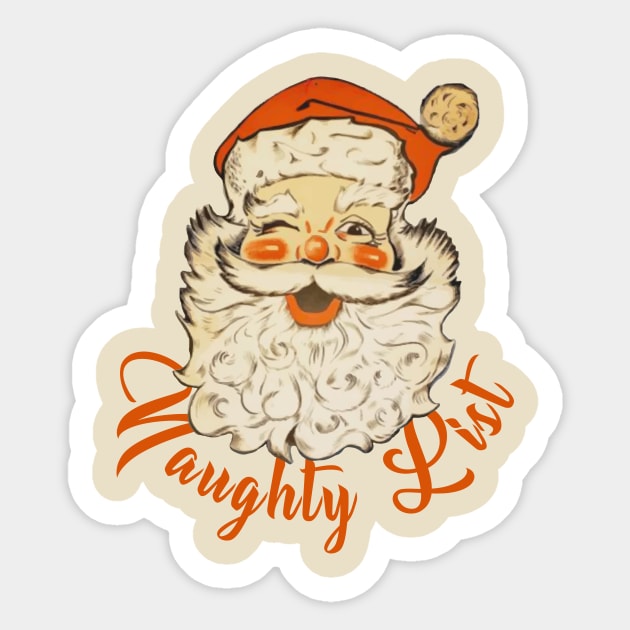Mall Santa Naughty List - no. 1 Sticker by Eugene and Jonnie Tee's